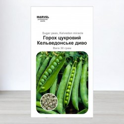 Насіння гороху цукрового Кельведонське диво, 30г, Marvel
